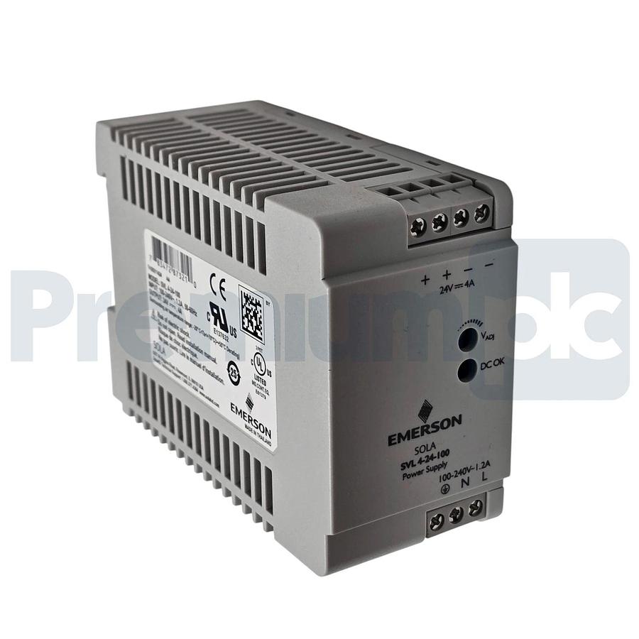 Emerson SolaHD SVL 4-24-100 Power Supply In: 100-240V Out: 24VDC 100W SVL424100