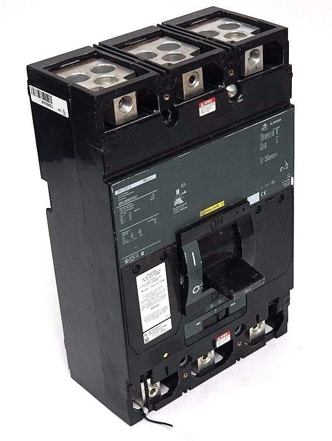 Used NEW SQUARE D MHL365001021 MOLDED CASE CIRCUIT BREAKER 600V 500A