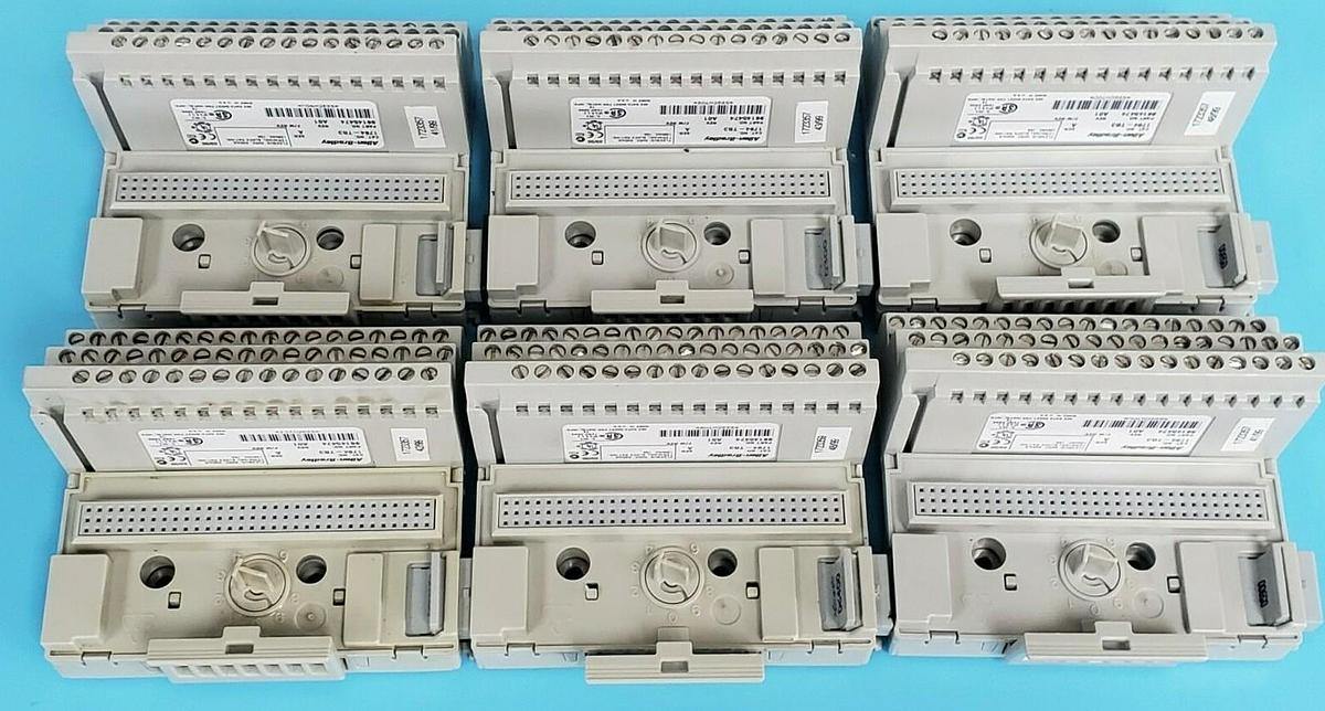 Used LOT OF 6 ALLEN BRADLEY 1794-TB3 TERMINAL BASES 1794TB3 SER. A REV. A01, 96145474