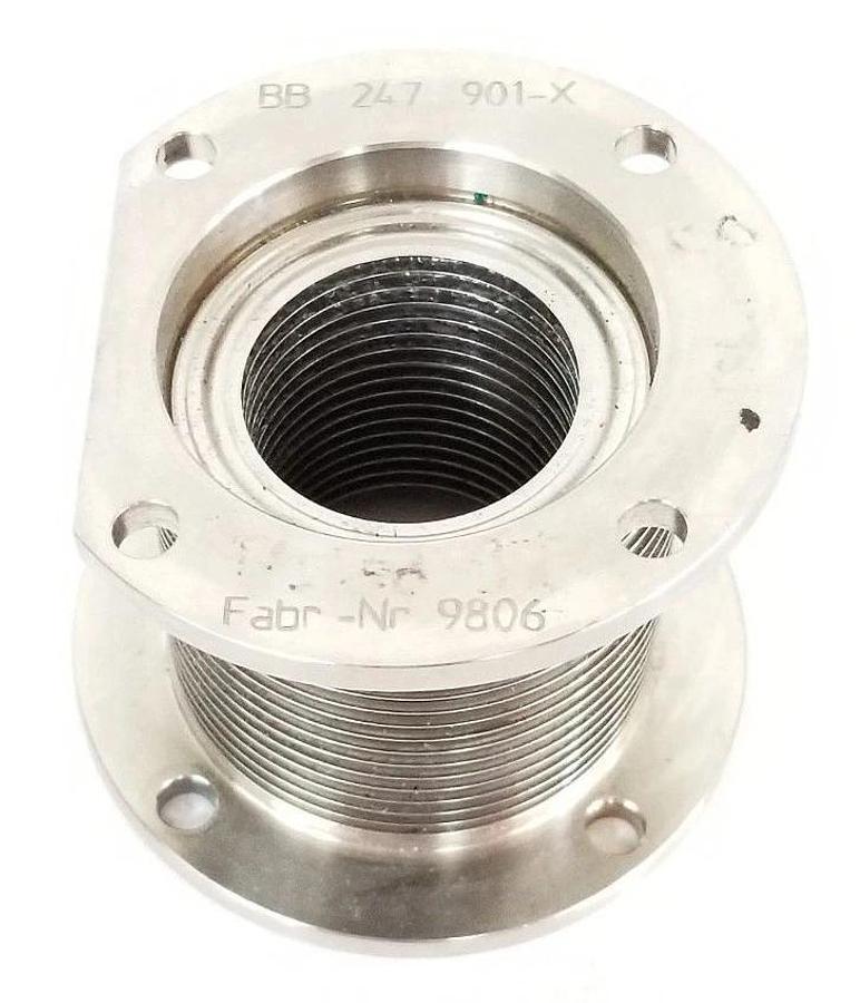 Used VACUUM BELLOWS BB 247 901-X FLANGE DIAPHRAGM 9806