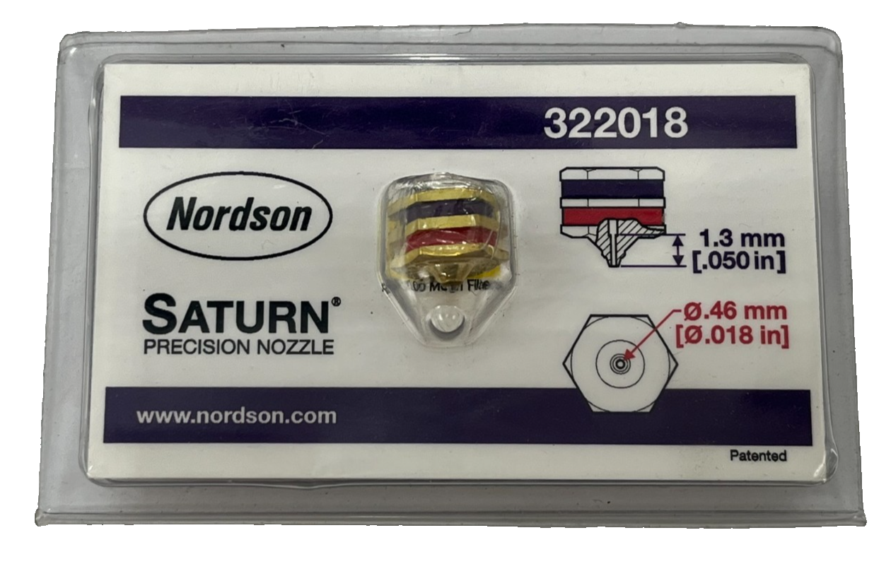 NORDSON 322018 Saturn Precision Glue Nozzle .018 Orifice .050 Engagement