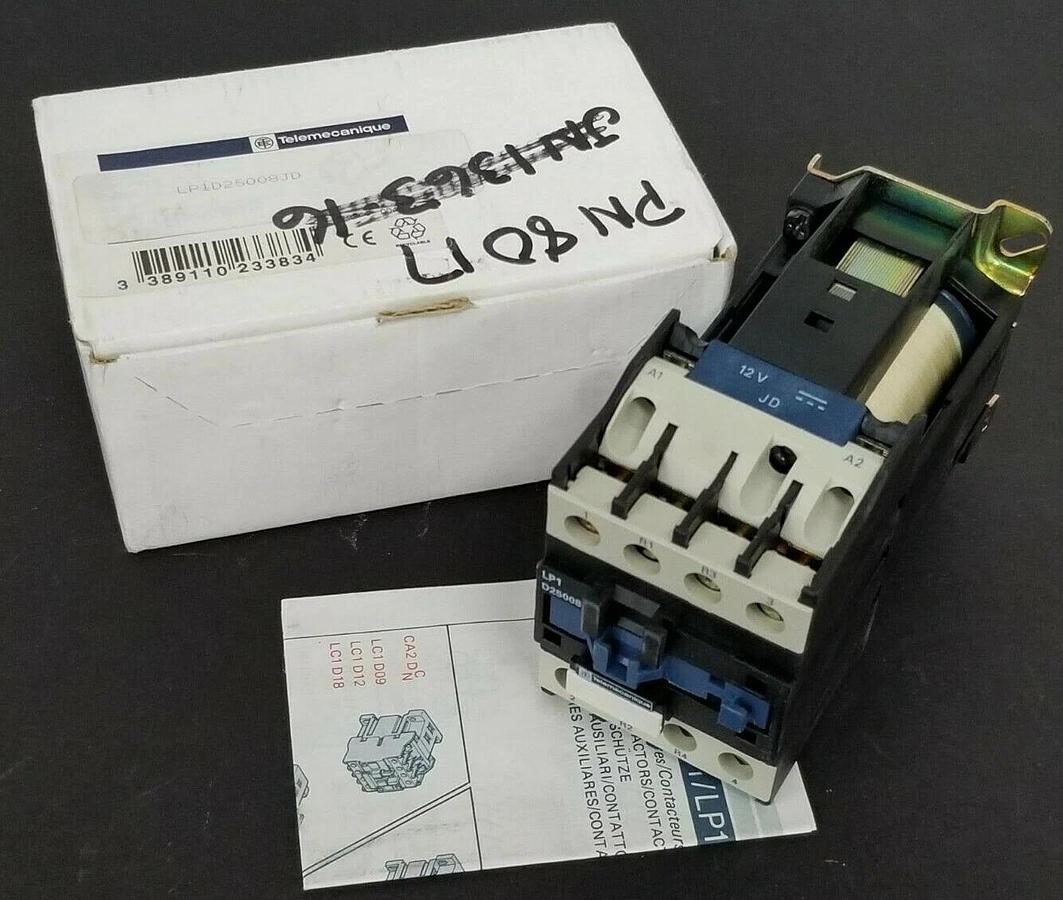 Used NEW TELEMECANIQUE LP1-D25008JD CONTACTOR 25A 600V LP1D25008JD