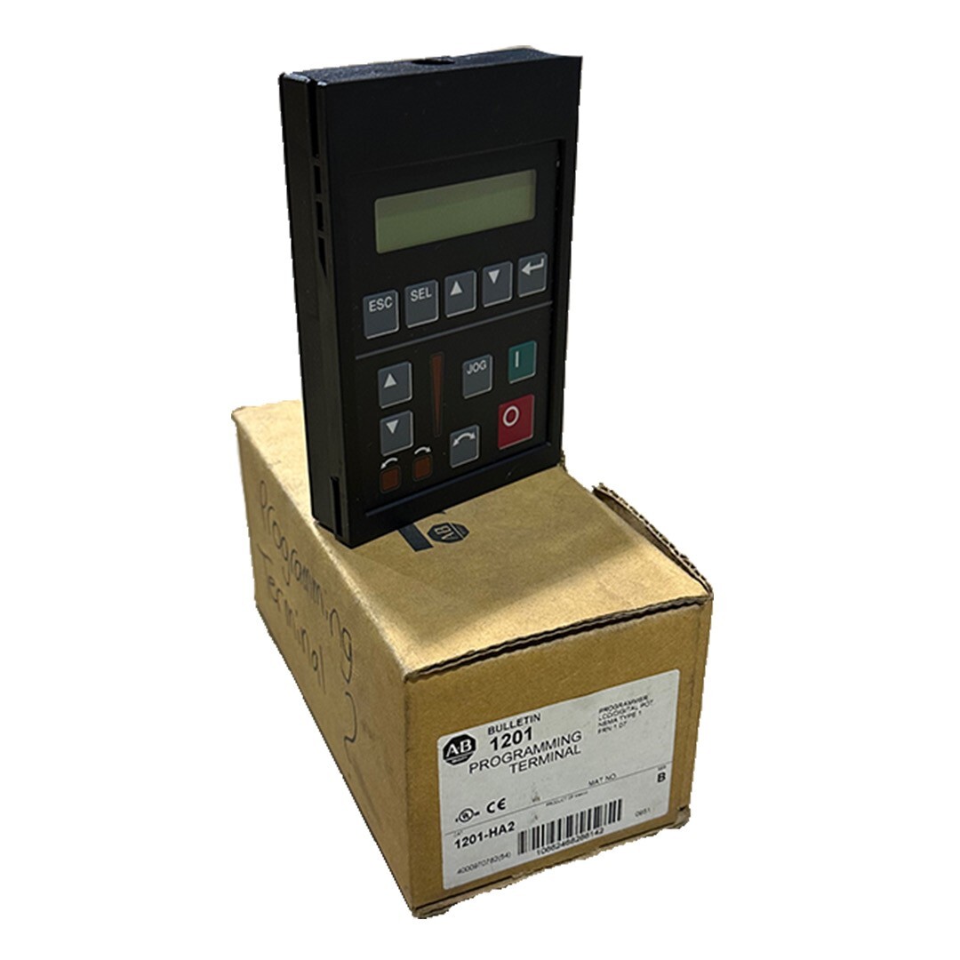 Used NEW ALLEN BRADLEY 1201-HA2 /B PROGRAMMING TERMINAL LCD/DIGITAL FRN: 1.07 1201HA2