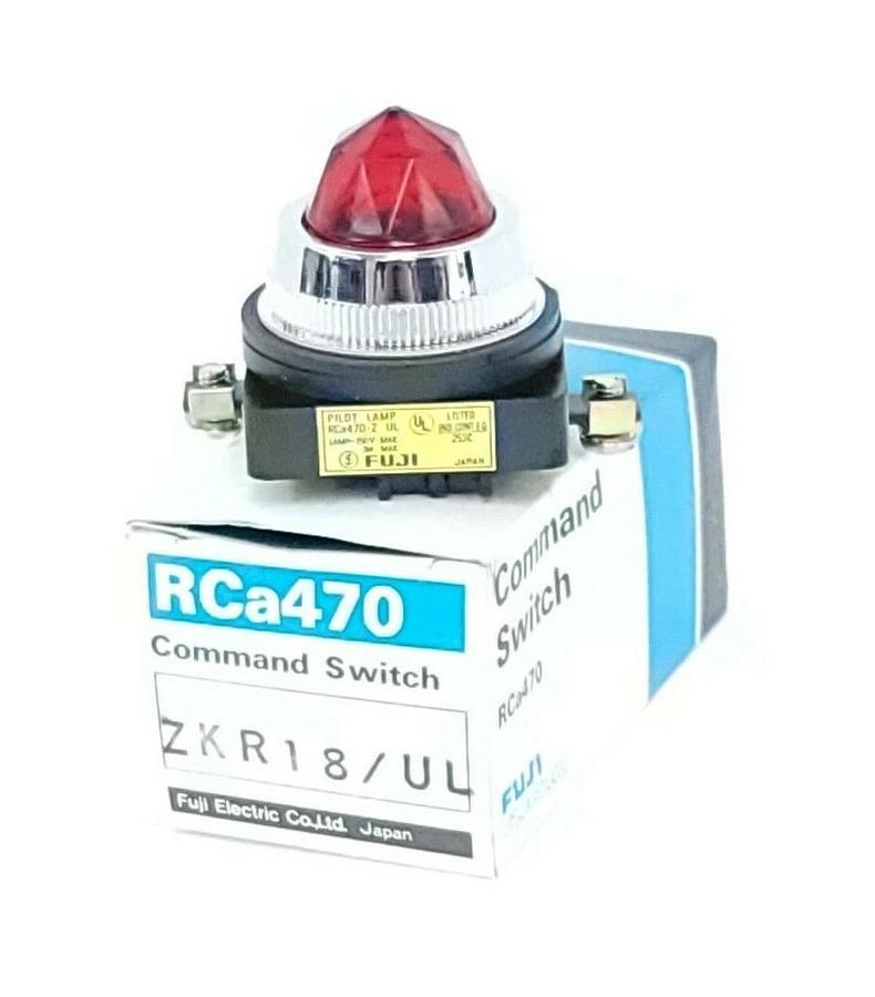 Used NIB FUJI RCA470 COMMAND SWITCH RCA470-Z, RCA470 ZKR18/UL RED LENS