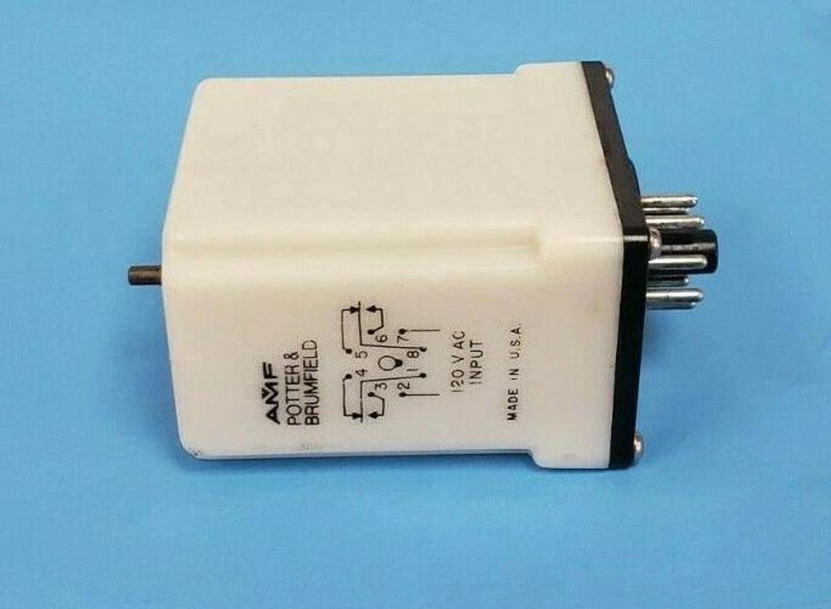 Used POTTER & BRUMFIELD CKB-38-71063 TIME DELAY RELAY 0.1 TO 10 SEC. W/ SL608-S