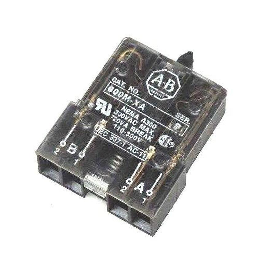 Used LOT OF 6 ALLEN BRADLEY 800M-XA CONTACT BLOCKS SER B 800MXA