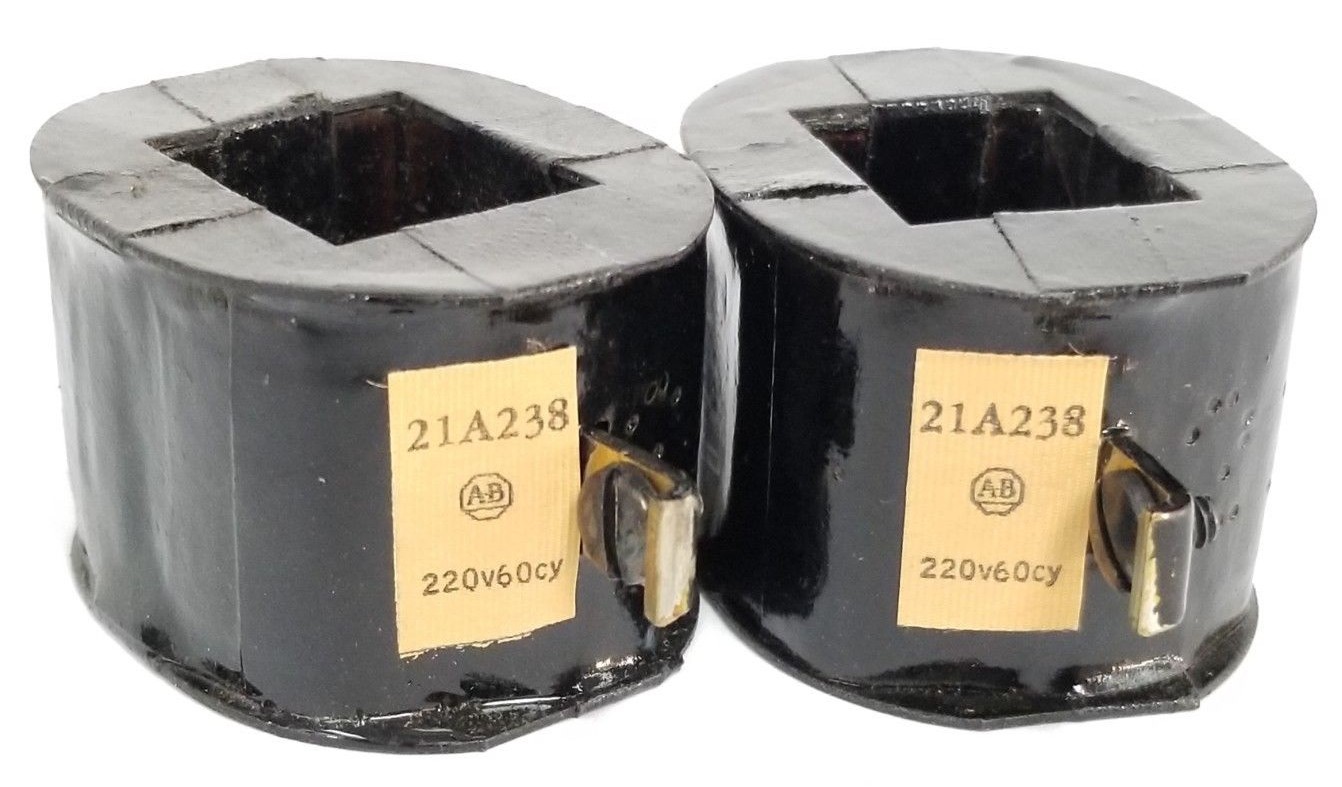 Used LOT OF 2 NEW ALLEN BRADLEY 21A238 COIL 220V 60CY
