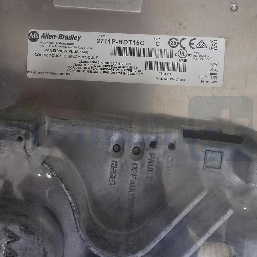 ALLEN BRADLEY 2711P-T15C4A8 / A PanelView Plus 6 1500 COLOR TERMINAL 15" NSMP
