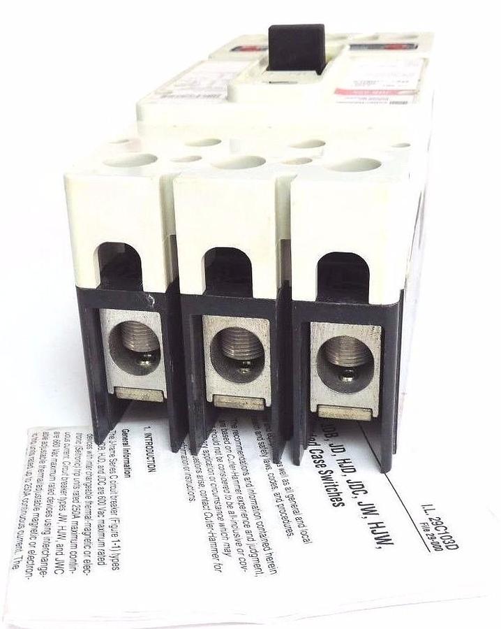 Used NEW CUTLER-HAMMER JDB3175 CIRCUIT BREAKER JDB 35K STYLE: 1481D87G47, 3-POLE