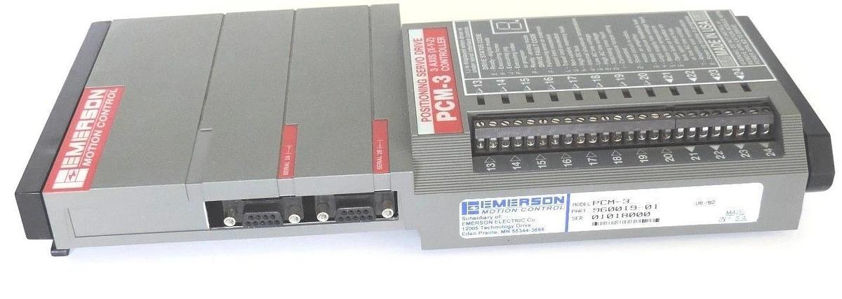Used EMERSON MOTION CONTROL PCM-3 3-AXIS (X-Y-Z) CONTROLLER PCM3 P/N: 960019-01