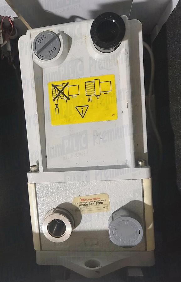 Used EDWARDS 30 E2M30 DUAL STAGE ROTARY VANE PUMP W/ AGILENT G3199B QUIET COVER II