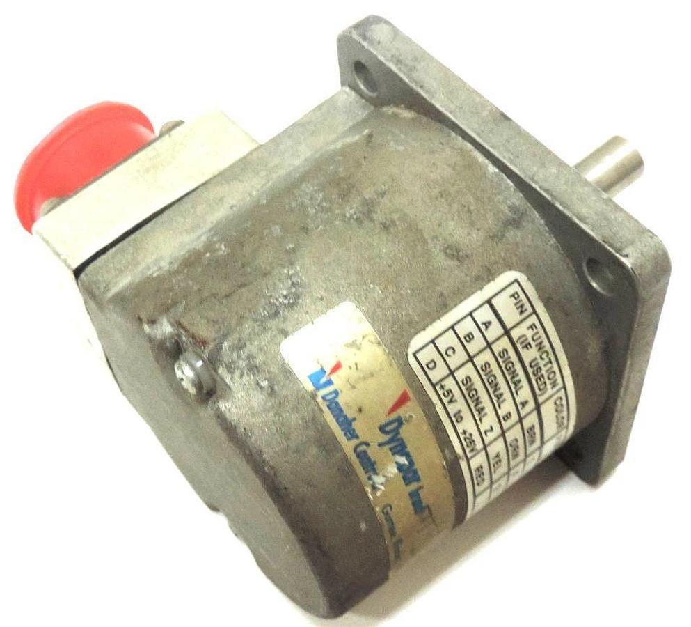Used DANAHER DYNAPAR ENCODER 62502400001 FLANGE MOUNT 3/8" SHAFT CURR SINK SD MT