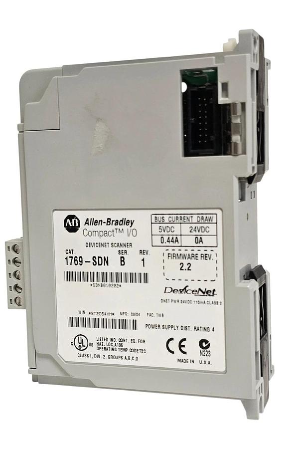 Used ALLEN BRADLEY 1769-SDN /B CompactLogix DeviceNet SCANNER MODULE REV. 1