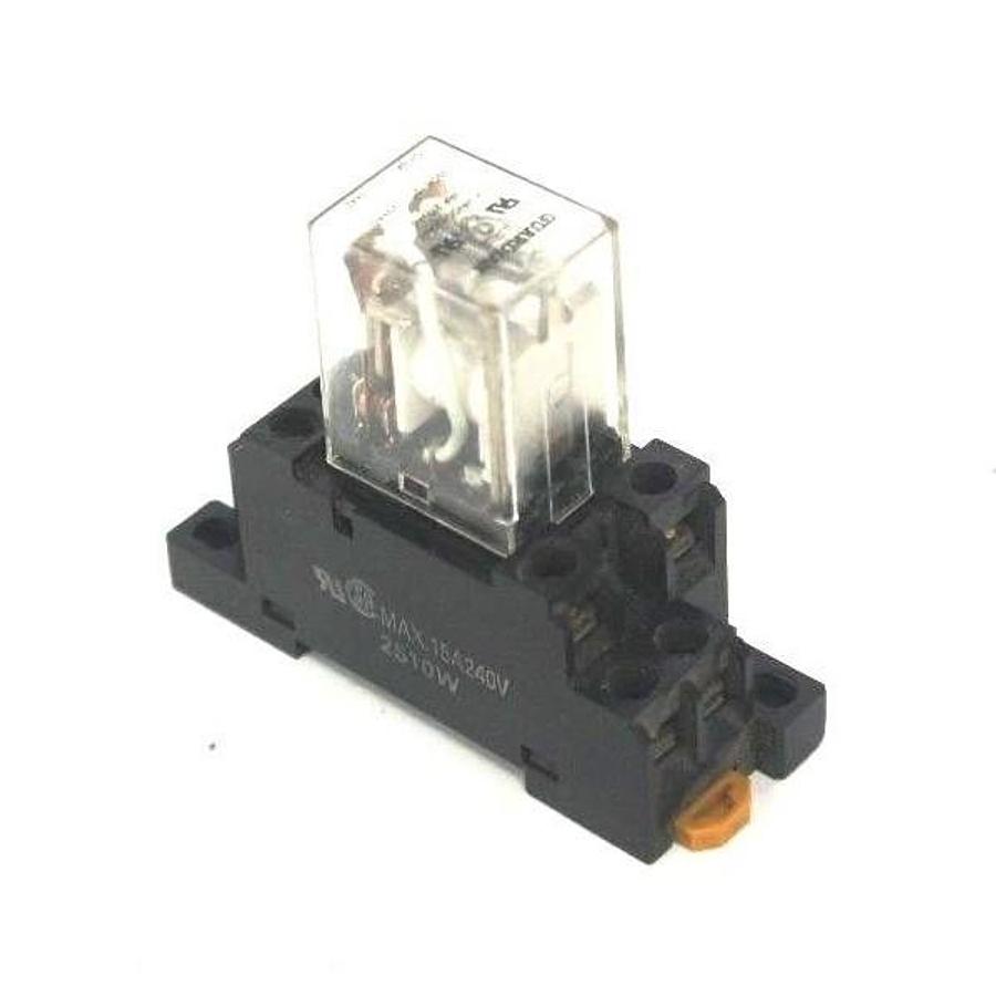 Used OMRON PTF08A-E SOCKET RELAY BASE WITH GUARDIAN 1390H-2C