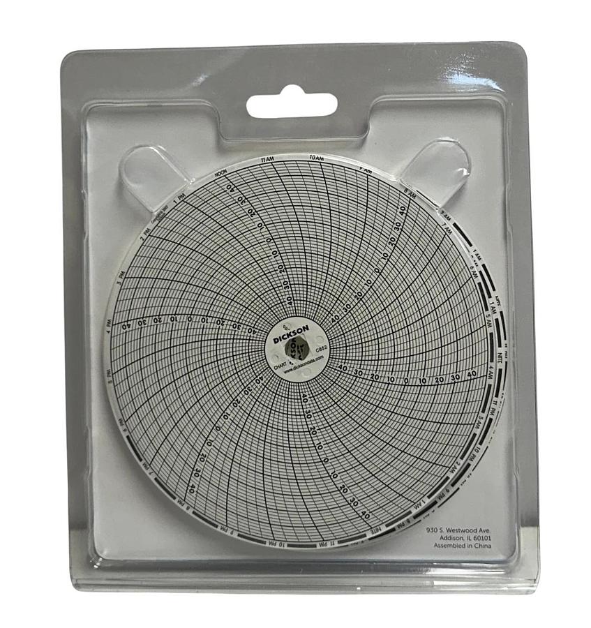 300 DICKSON C652 / 1LXL6 6'' REPLACEMENT CIRCULAR PAPER CHARTS 24 HOURS NSMP