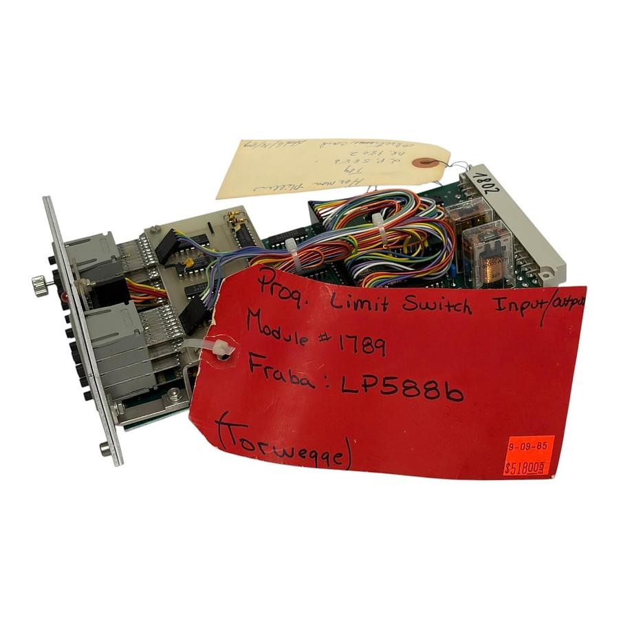 Used Fraba LP588b Prog Limit Switch Input Output Module Torwegge 1789 Vintage