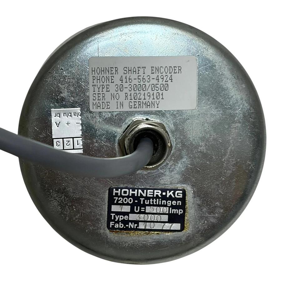 Used Hohner Shaft Encoder Type 30-3000/0500 Incremental Rotary Digitiser 500 Imp/PPR
