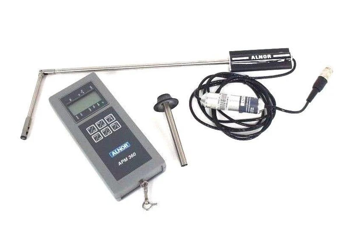 Used ALNOR APM360 MULTI-PURPOSE METER W/ MODEL: 275 THERMOANEMOMETER PROBE