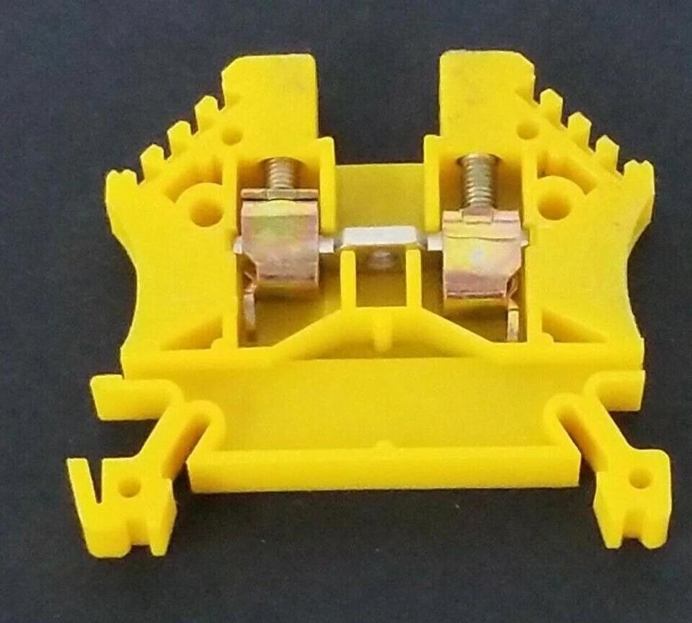 Used LOT OF 4 MORSETTITALIA EURO 4 YELLOW CONTACT BLOCKS
