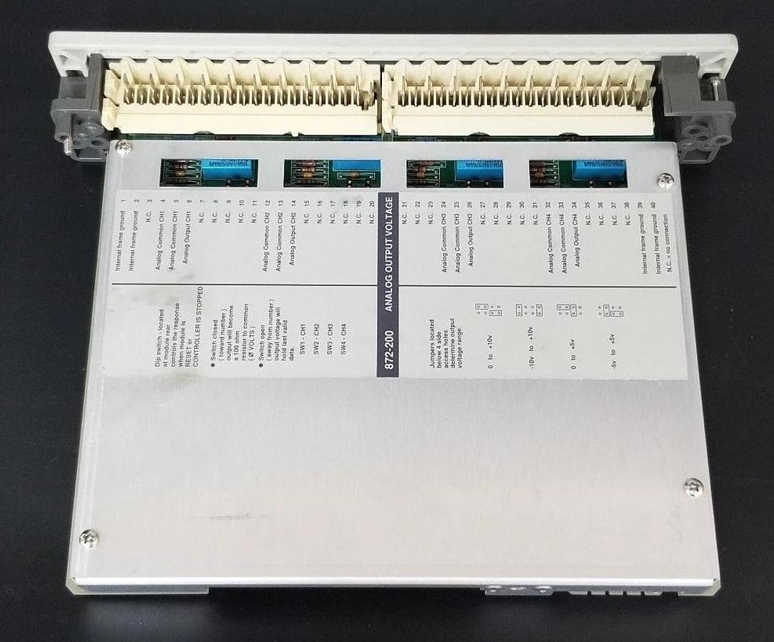Used MODICON AS-B872-200 800 I/O ANALOG OUTVOLT 4CH, ASB872200, R/N: K