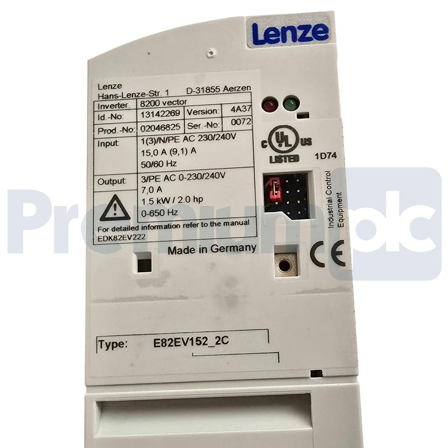 Used Lenze E82EV152K2C 8200 Vector Frequency Inverter 1.5kW 230V 1/3-Ph 13142269 NSMP
