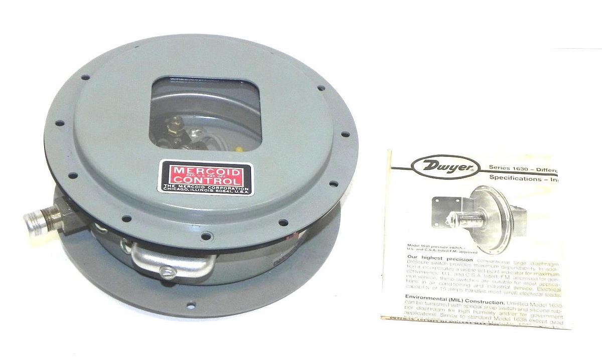 Used NIB MERCOID CONTROL DAW-543-3-22E PRESSURE SWITCH 75-800PSIG DAW543322E