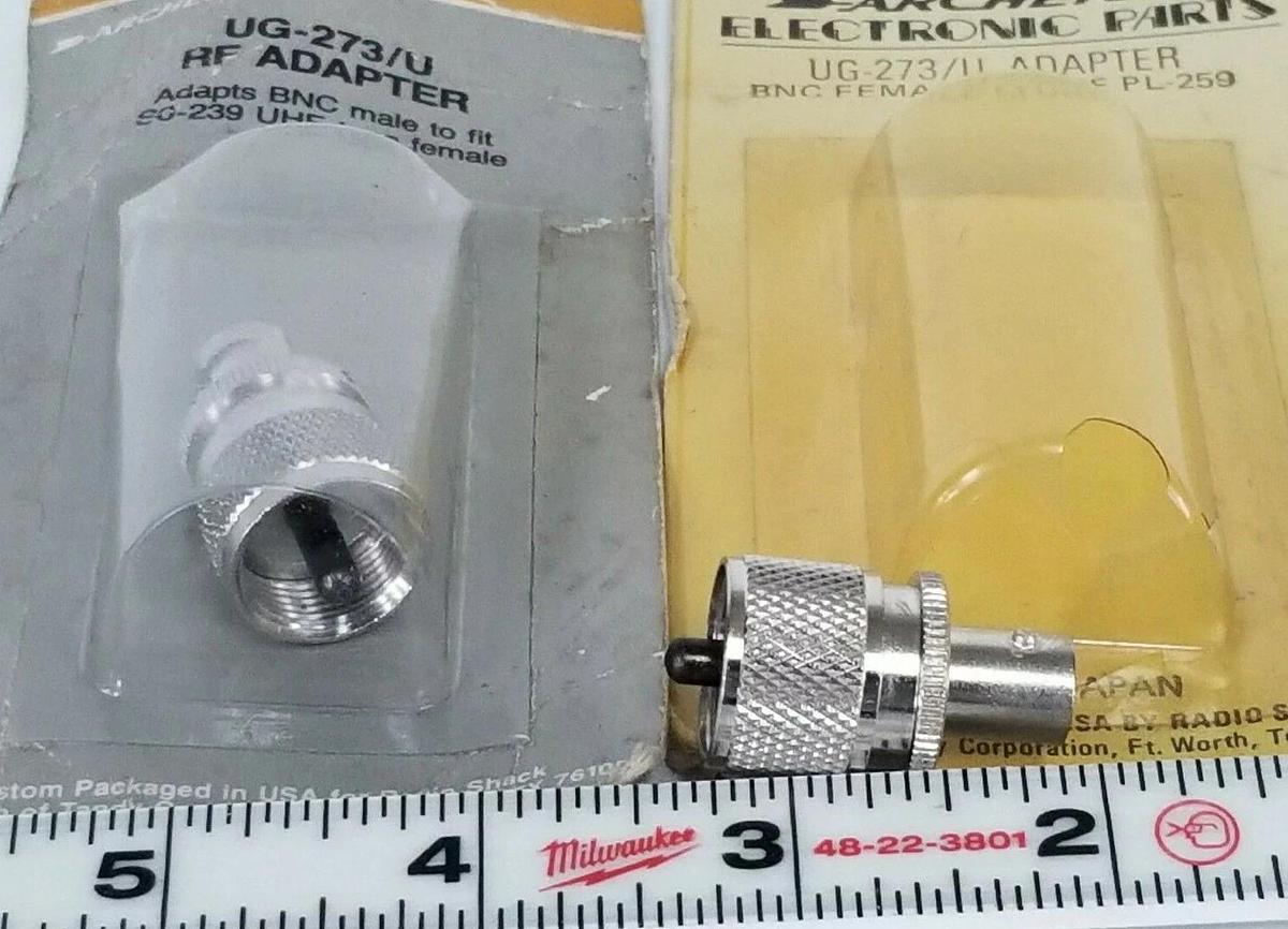 Used LOT OF 2 NEW ARCHER UG-273/U RF ADAPTERS CAT. 278-121