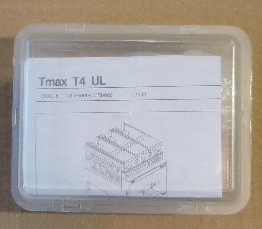 Used NEW ABB SACE TMAX T4 L-D 250 CIRCUIT BREAKER 1SDA063284R1 W/ ACCESSORIES