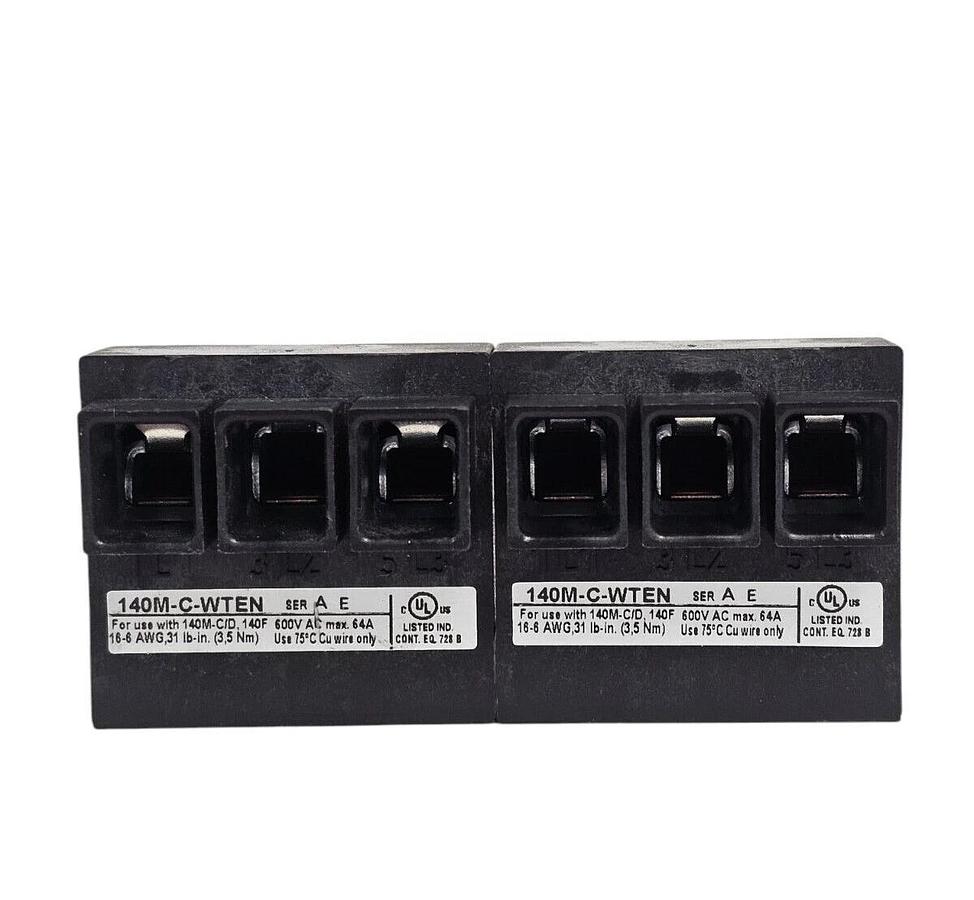 LOT OF 2 NEW ALLEN BRADLEY 140M-C-WTEN SER. A BUS BAR FEEDER TERMINALS