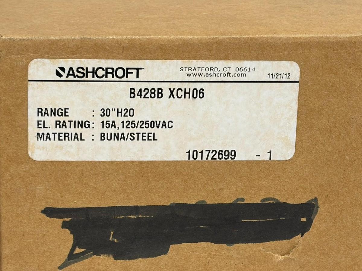 Used NEW Ashcroft B428B XCH06 Pressure Switch 30"H2O NEMA 4 Watertight Enclosure