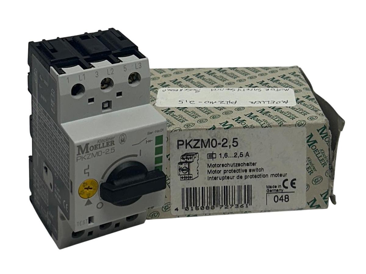 Used KLOCKNER MOELLER PKZM0-2,5 / PKZM025 MOTOR PROTECTIVE SWITCH 1.6-2.5A NSMP