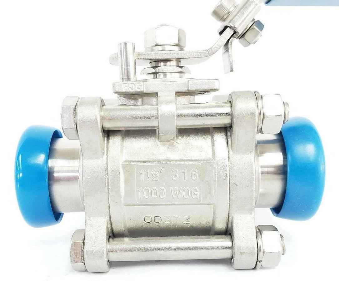 Used VNE APPLETON A3 OD372 BALL VALVE 1-1/2" 316 1000 WOG DN40 NH990 NH350