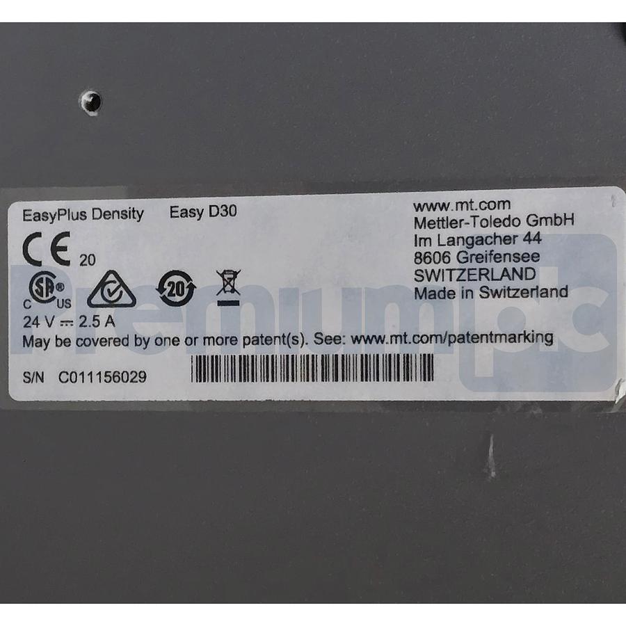 Used Mettler Toledo Easy D30 EasyPlus Density Meter Analyzer 24VDC 30468670 USPI