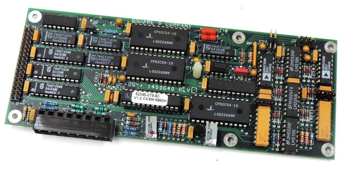 Used SQUARE D 52045-079-50 CIRCUIT BOARD 1400640 REV F 52007950