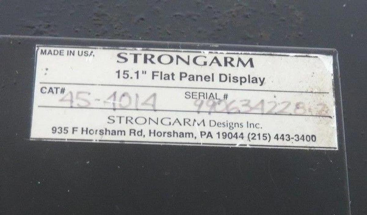 Used STRONGARM 45-4014 FLAT PANEL DISPLAY 15.1" 454014