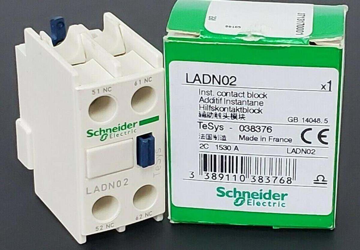 Used NIB SCHNEIDER ELECTRIC LADN02 INST. CONTACT BLOCK