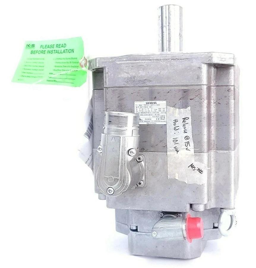Refurbished SIEMENS 1FK7101-5AF71-1EH0 SIMOTICS S Servo Motor ENCODER A-2048 w/Brake REP.