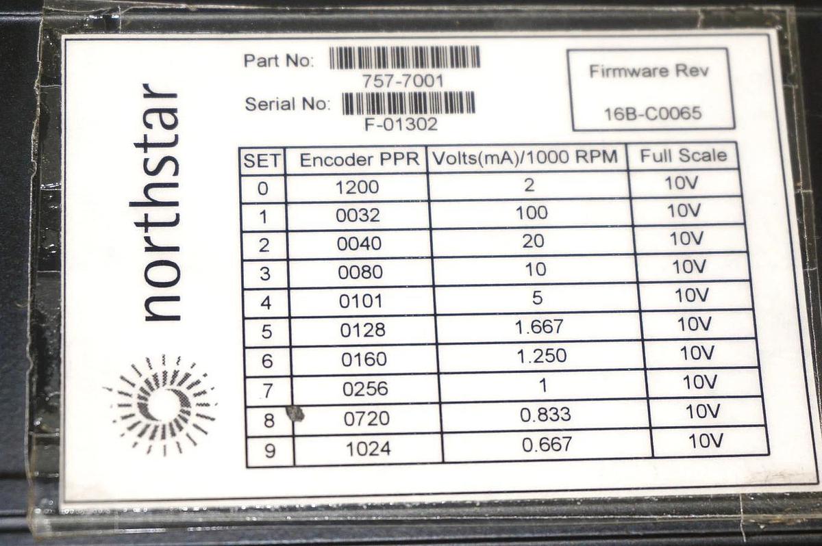 Used NORTH STAR RIMF2V FREQUENCY TO VOLT CONVERTER P/N. 757-7001, 115-230VAC, 50-60HZ