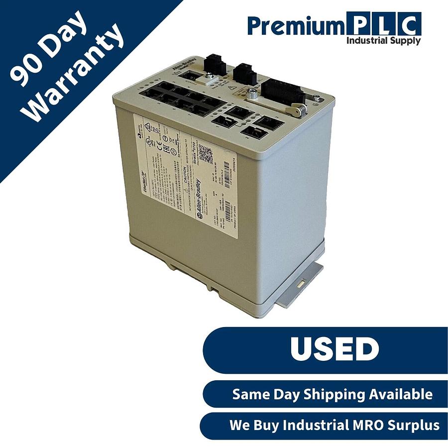Used ALLEN BRADLEY 1783-BMS10CGP /A Stratix 5700 10-PORT EtherNet SWITCH 1783BMS10CG