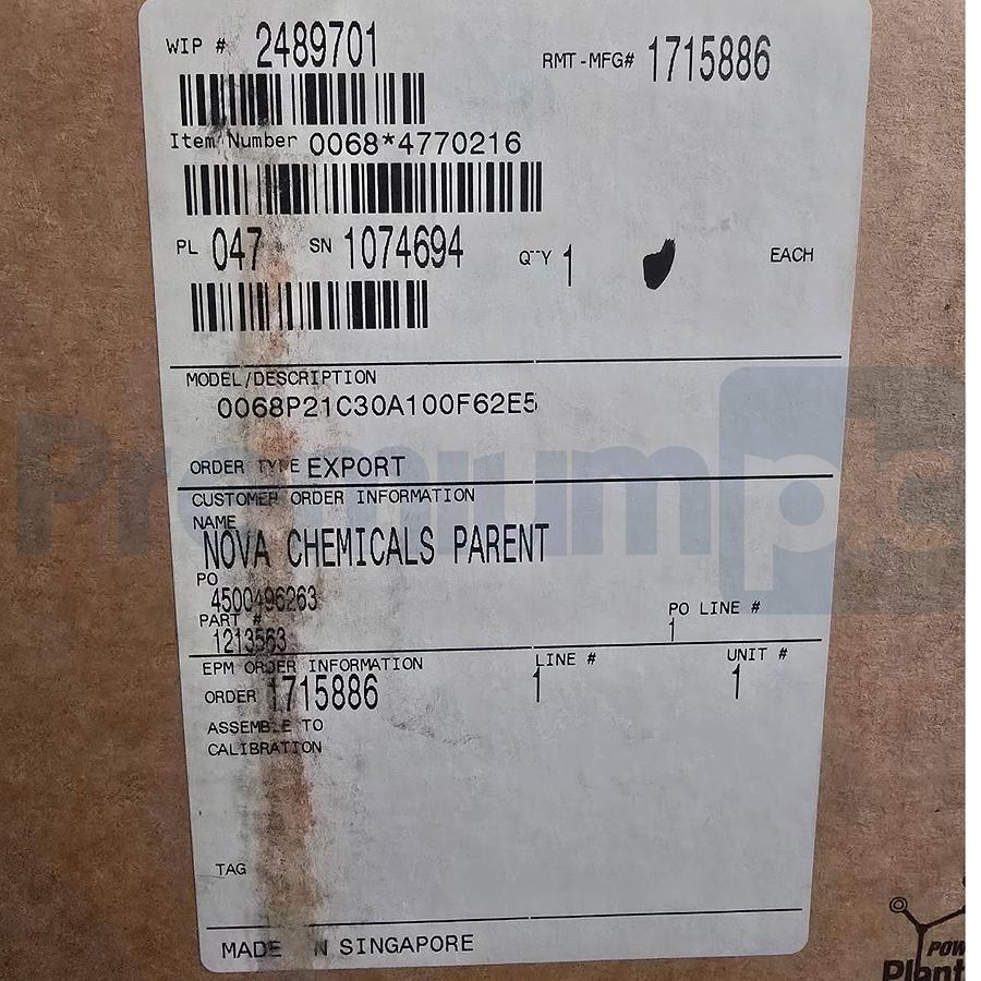 Used Rosemount Series 68 RTD Temperature Sensor Platinum 0068P21C30A100F62E5 NSMP