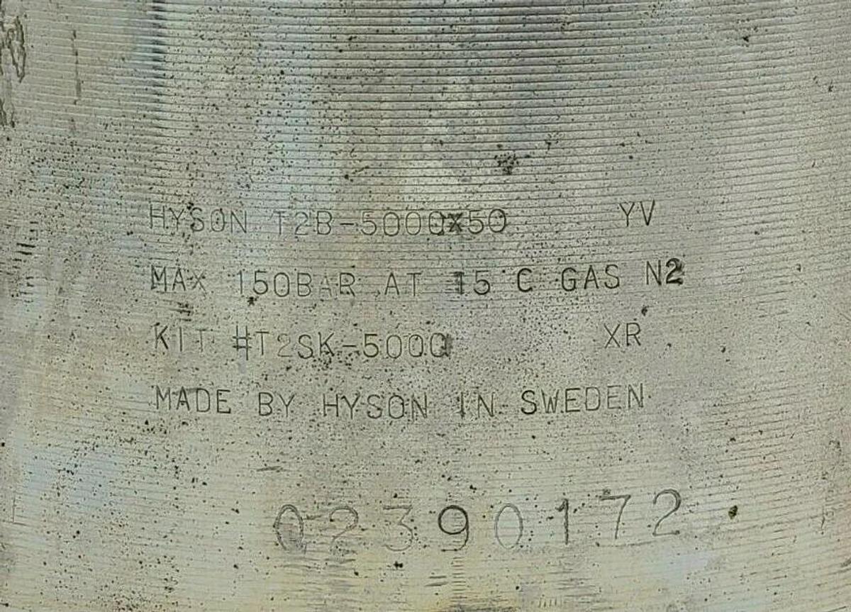Used HYSON T2B-5000/50 GAS SPRING MAX 150BAR, T2B500050