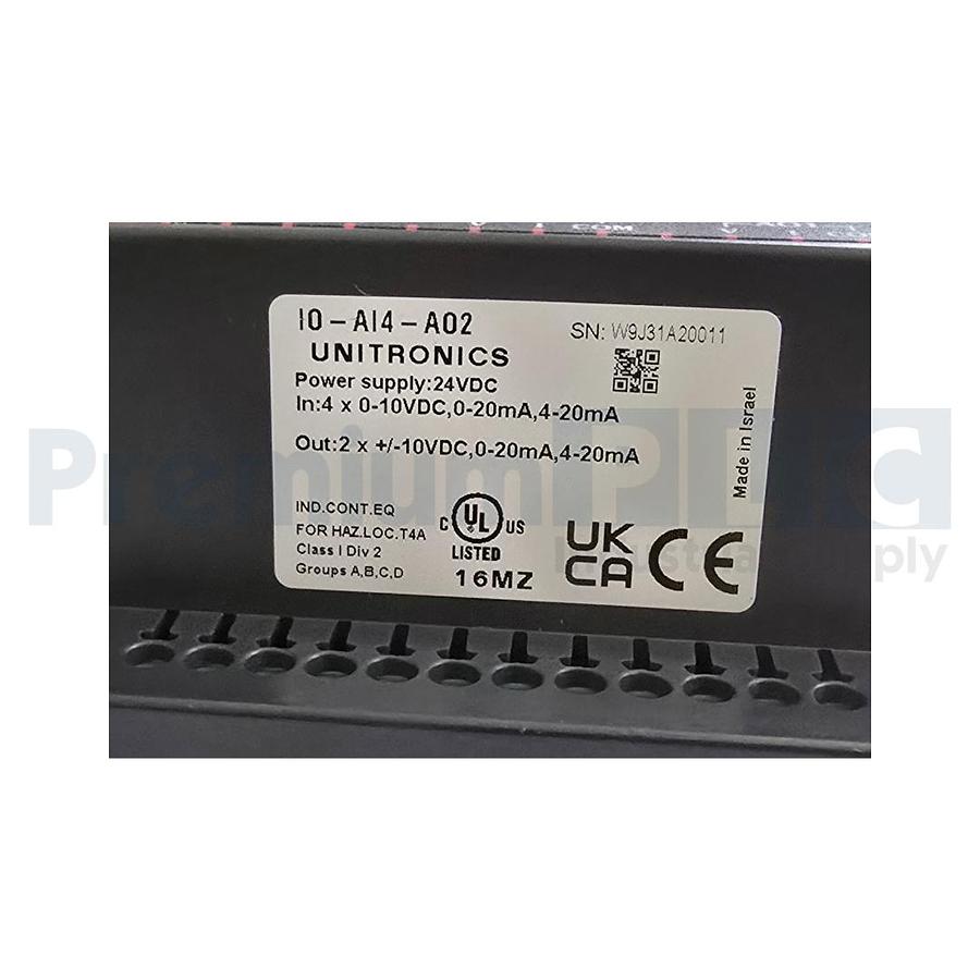 Used NEW UNITRONICS IO-AI4-AO2 / IOAI4AO2 VISION I/O EXPANSION MODULE 24VDC NSMP
