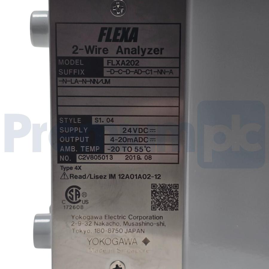 Used YOKOGAWA FLXA202 FLEXA 2-WIRE ANALYZER FLXA202-D-C-D-AD-C1-NN-A-N-LA-N-NN/UM NEW