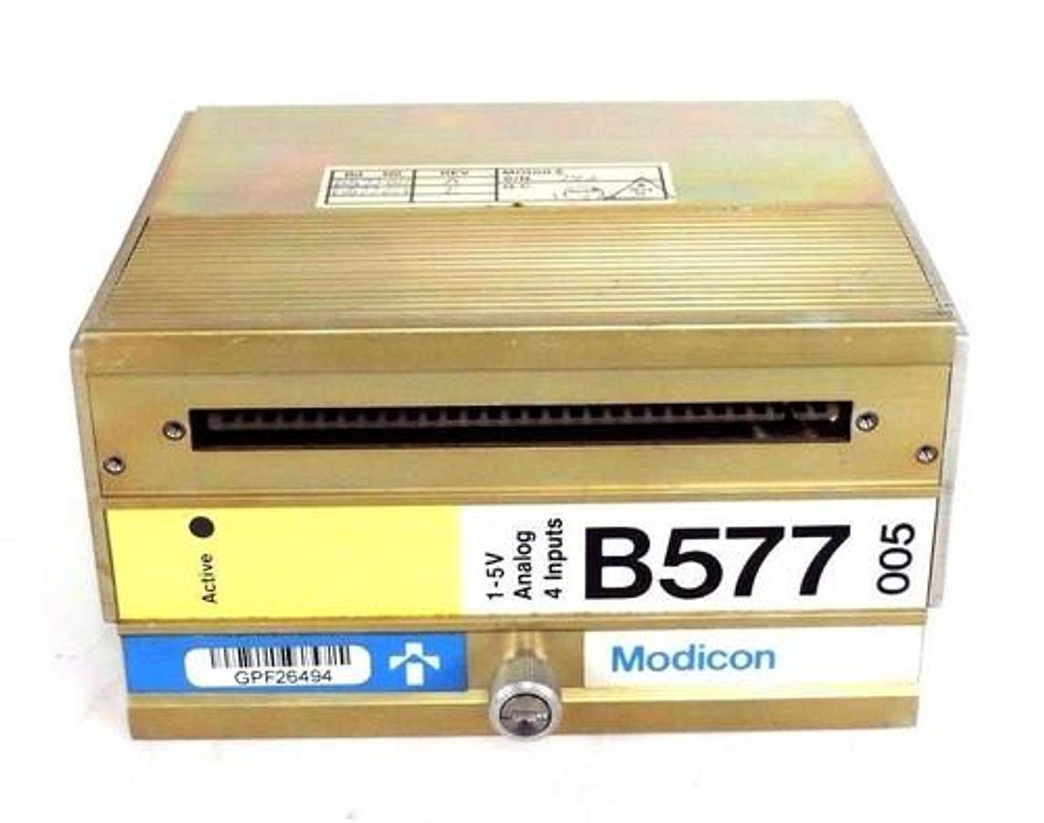 Used GOULD MODICON AS-B577-005 ANALOG MODULE 1-5V, 4 INPUTS, ASB577005