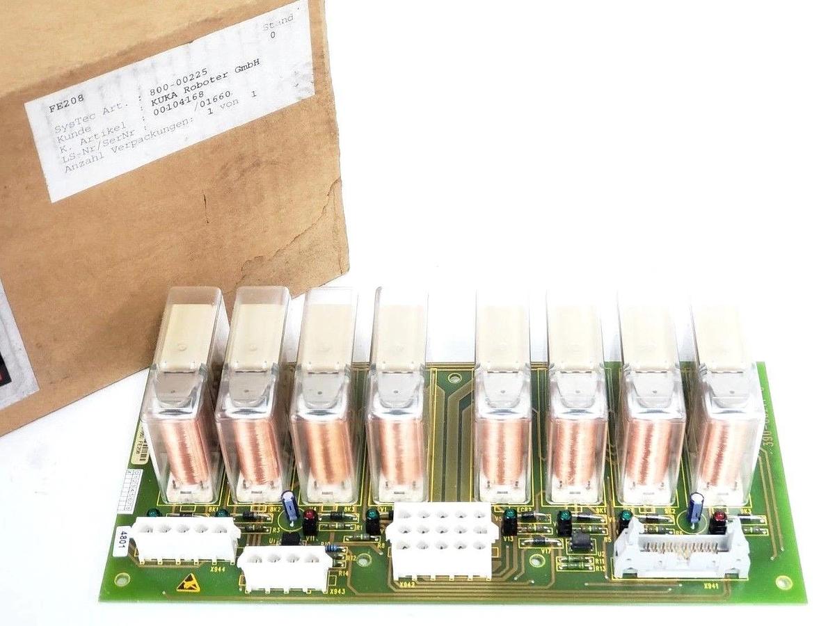 Used NEW KUKA ROBOTICS 390-00214-0 RELAY BOARD 00104168 / 800-00225 / 390002140