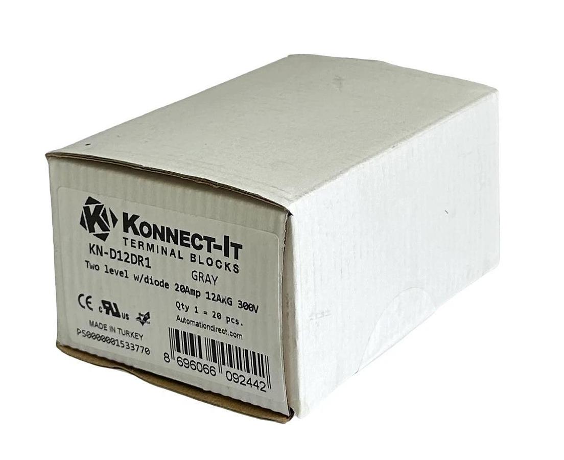 Used 20 NEW SEALED KONNECT-IT KN-D12DR1 / KND12DR1 TERMINAL BLOCKS 2-LEVEL W/ DIODE