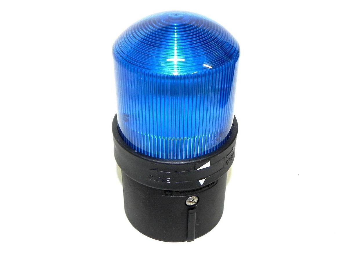 Used NIB TELEMECANIQUE XVBL36 BLUE STEADY BEACON BA15D10W MAX. UE:12...230V