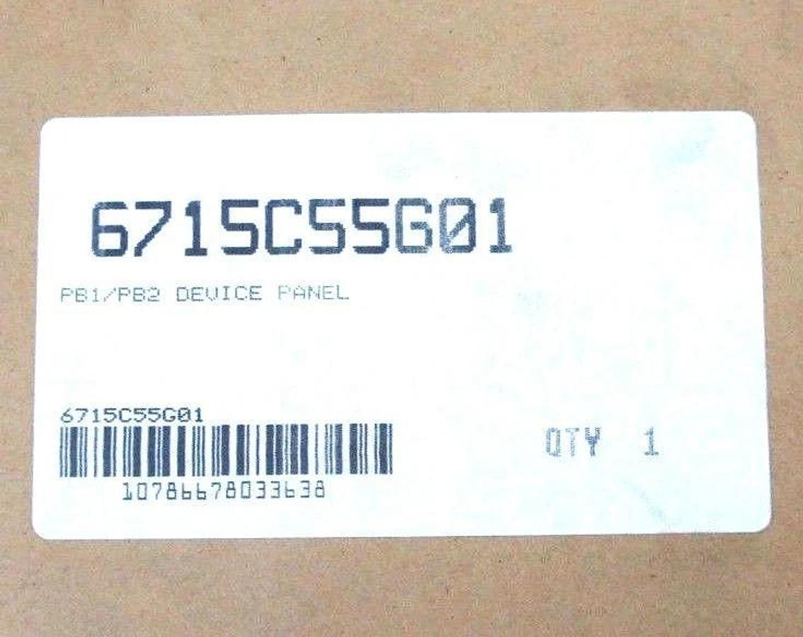 Used NIB CUTLER HAMMER 6715C55G01 PB1/PB2 DEVICE PANEL SER. A, PB1XDPV08