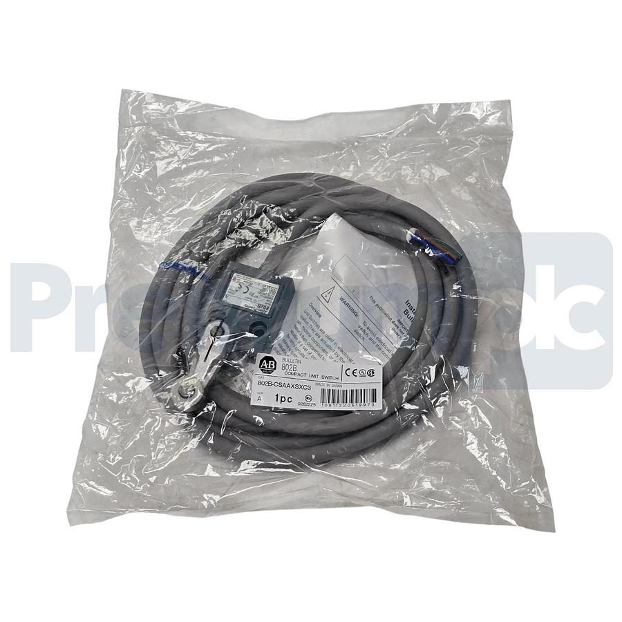 Used Allen Bradley 802B-CSAAXSXC3 /A Compact Limit Switch Rotary Arm 3m Cable NSFS