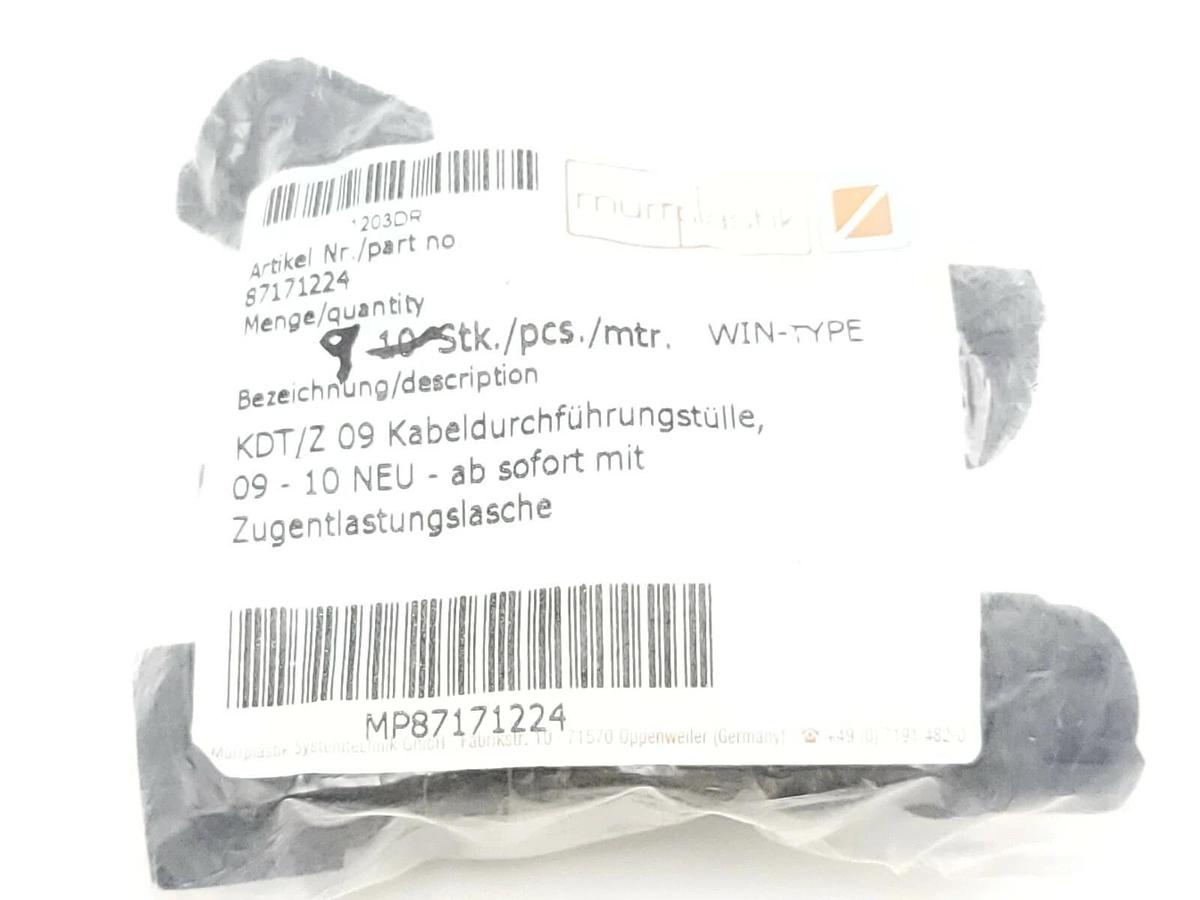 Used NEW MURRPLASTIK 87171224 KDT/Z 09 09-10MM GROMMETS (QTY:9)